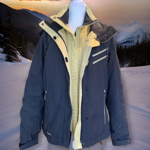 Columbia jacket, set of 2, EUC, black, yellow, outdoor active, Sz M, EUC - Picture 1 of 16